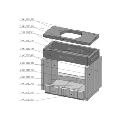 Šamotová komora komplet KV DYNAMIC T 3G 66.44.01  